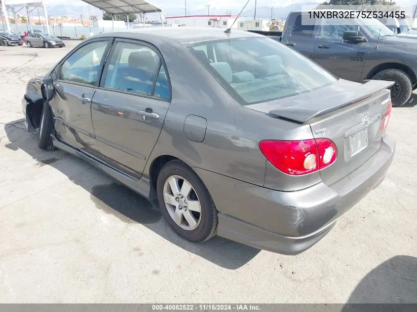 2005 Toyota Corolla S VIN: 1NXBR32E75Z534455 Lot: 40882522