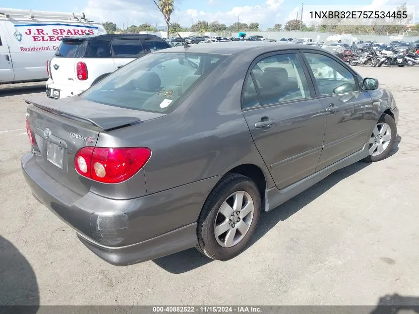 2005 Toyota Corolla S VIN: 1NXBR32E75Z534455 Lot: 40882522