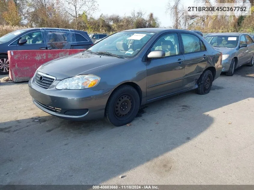 2005 Toyota Corolla Le VIN: 2T1BR30E45C367752 Lot: 40883668