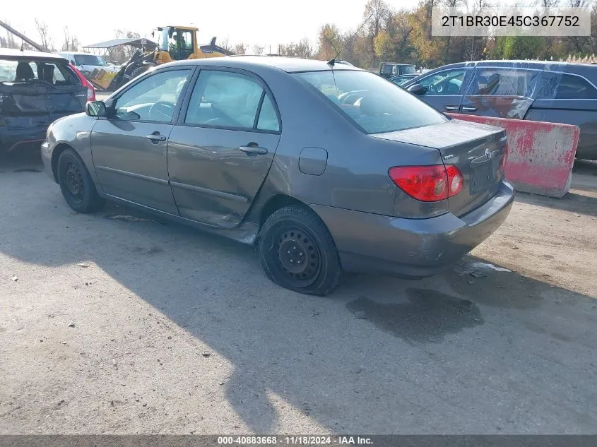 2005 Toyota Corolla Le VIN: 2T1BR30E45C367752 Lot: 40883668