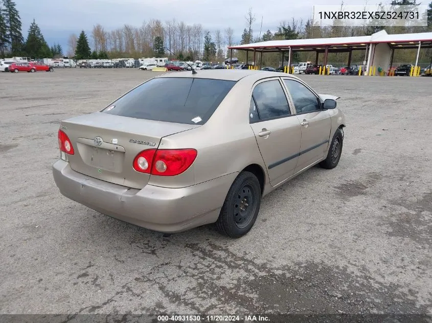 2005 Toyota Corolla Ce VIN: 1NXBR32EX5Z524731 Lot: 40931530