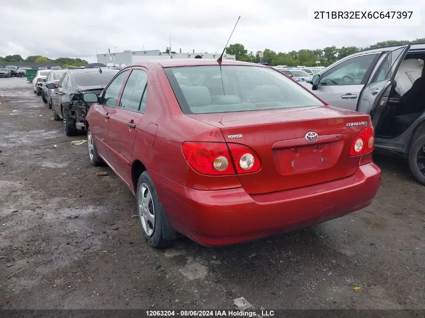 2006 Toyota Corolla Ce/Le/S VIN: 2T1BR32EX6C647397 Lot: 12063204