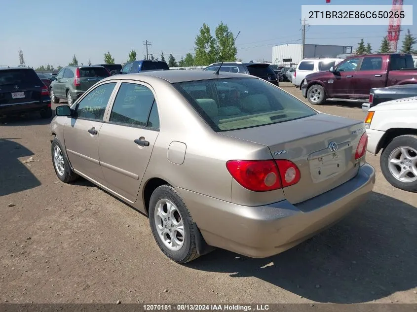 2T1BR32E86C650265 2006 Toyota Corolla Ce/Le/Sport