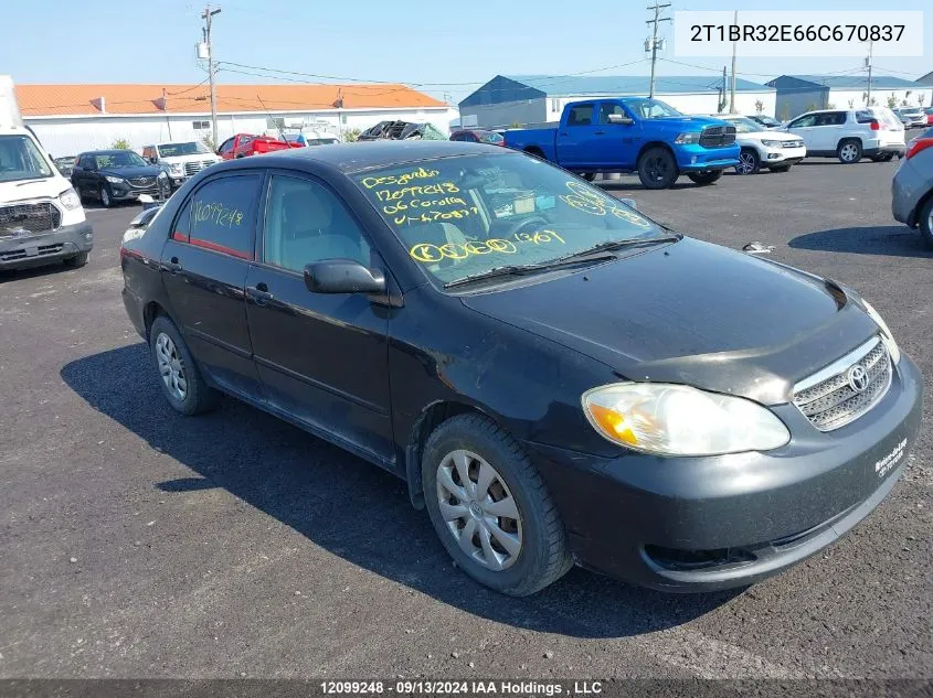 2006 Toyota Corolla Ce/Le/S VIN: 2T1BR32E66C670837 Lot: 12099248