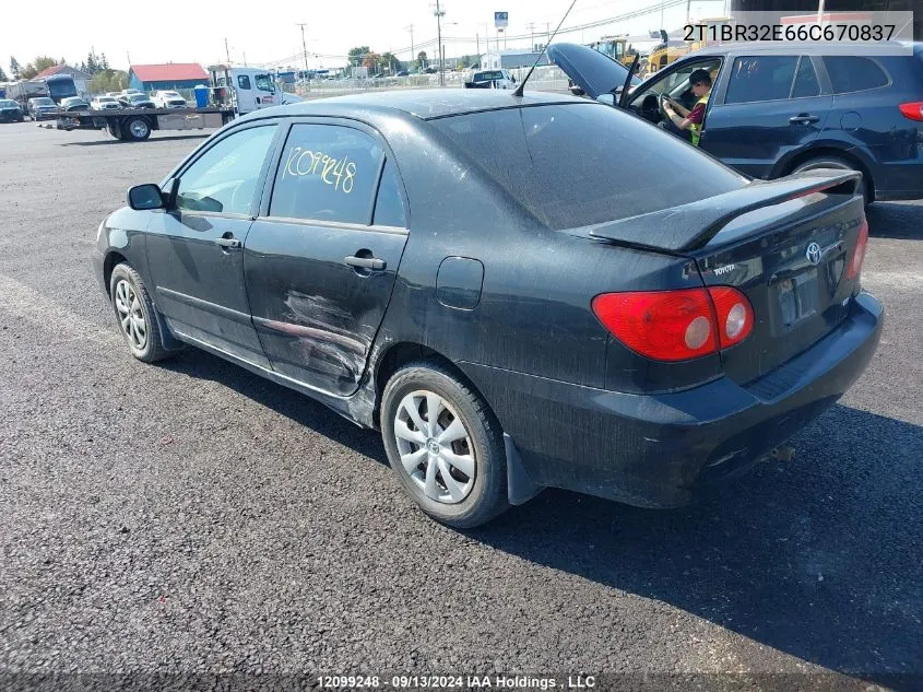 2006 Toyota Corolla Ce/Le/S VIN: 2T1BR32E66C670837 Lot: 12099248