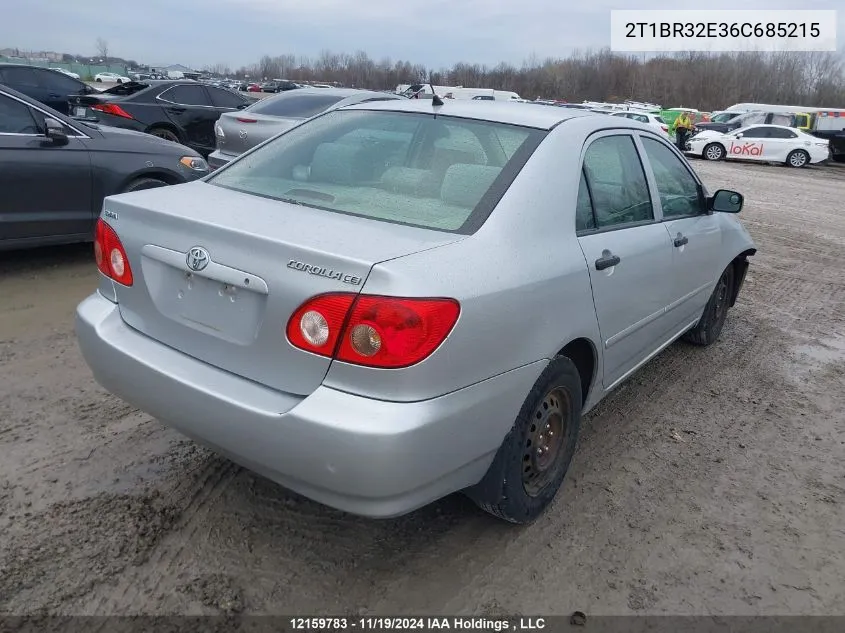 2006 Toyota Corolla Ce/Le/S VIN: 2T1BR32E36C685215 Lot: 12159783