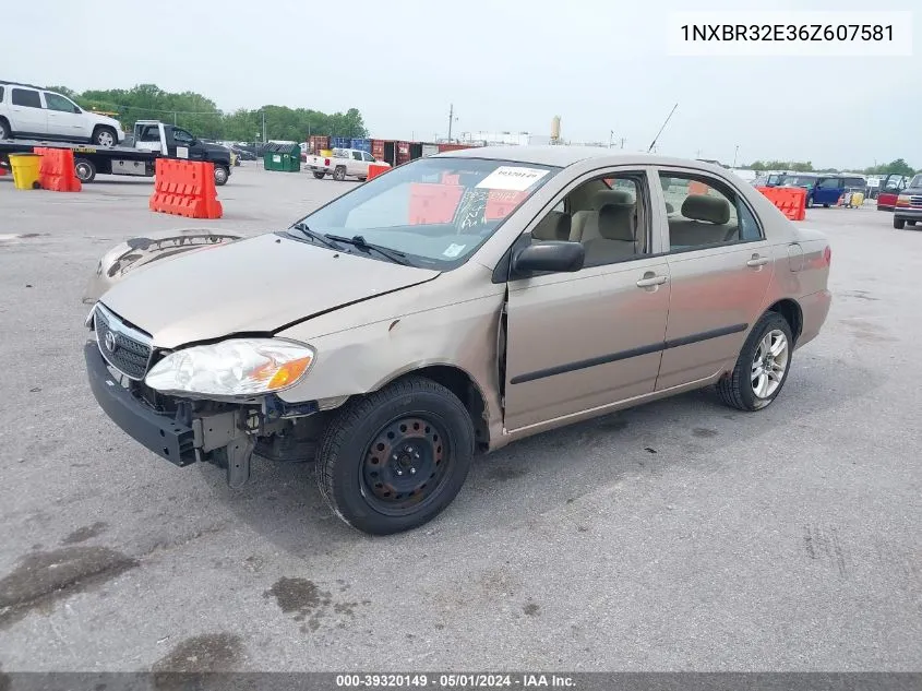 2006 Toyota Corolla Ce VIN: 1NXBR32E36Z607581 Lot: 39320149