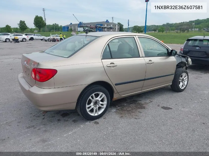 2006 Toyota Corolla Ce VIN: 1NXBR32E36Z607581 Lot: 39320149