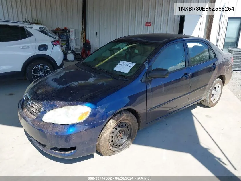 2006 Toyota Corolla Le VIN: 1NXBR30E86Z588254 Lot: 39747532