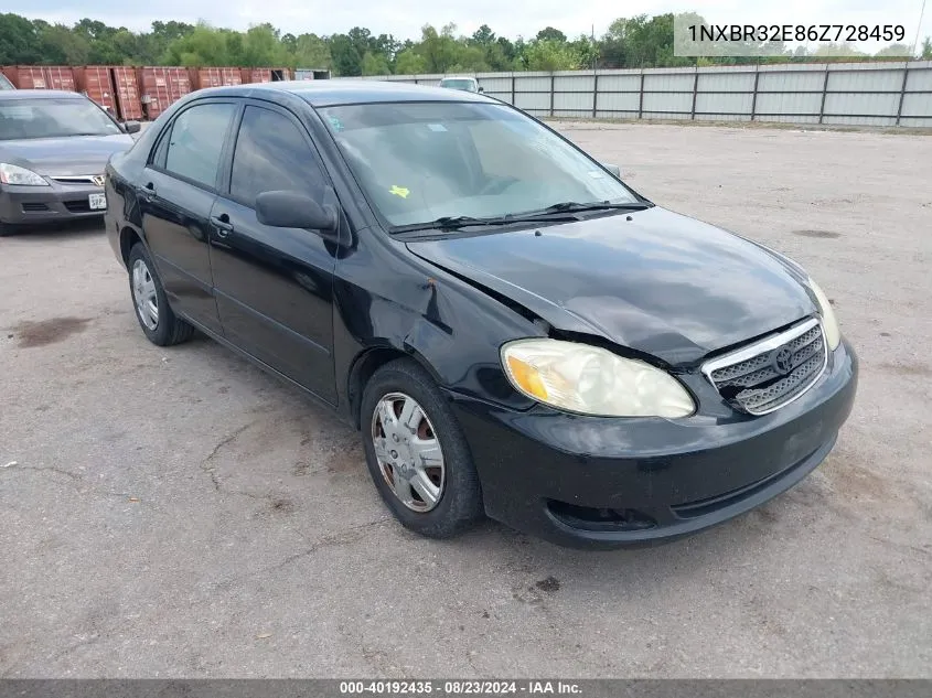 2006 Toyota Corolla Ce VIN: 1NXBR32E86Z728459 Lot: 40192435