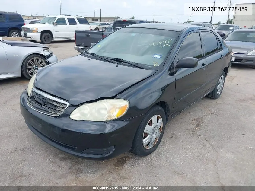 2006 Toyota Corolla Ce VIN: 1NXBR32E86Z728459 Lot: 40192435