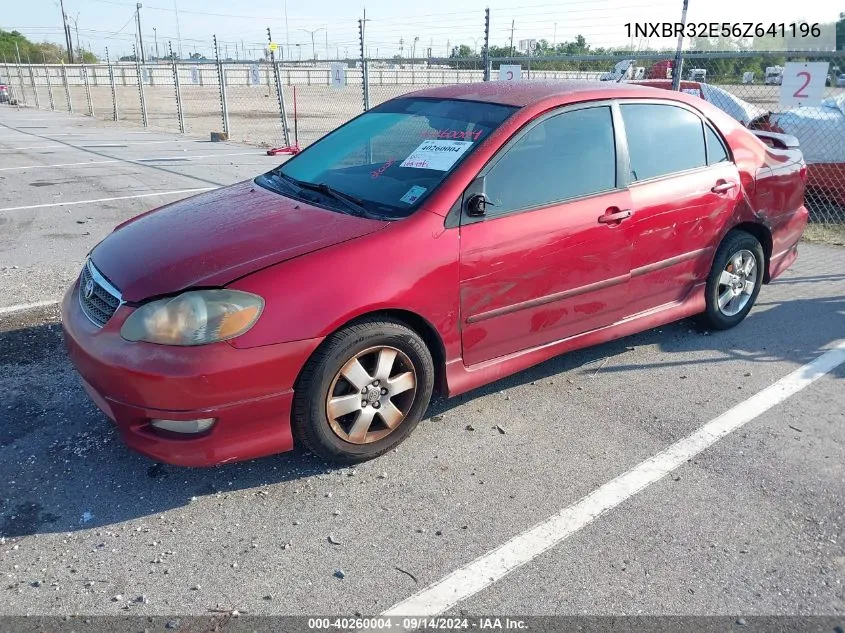 2006 Toyota Corolla S VIN: 1NXBR32E56Z641196 Lot: 40260004