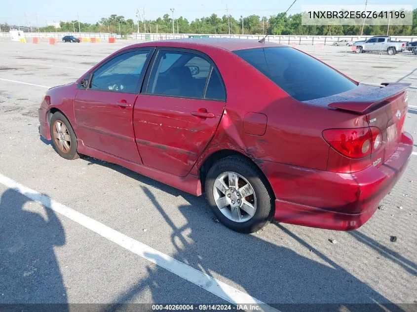 2006 Toyota Corolla S VIN: 1NXBR32E56Z641196 Lot: 40260004