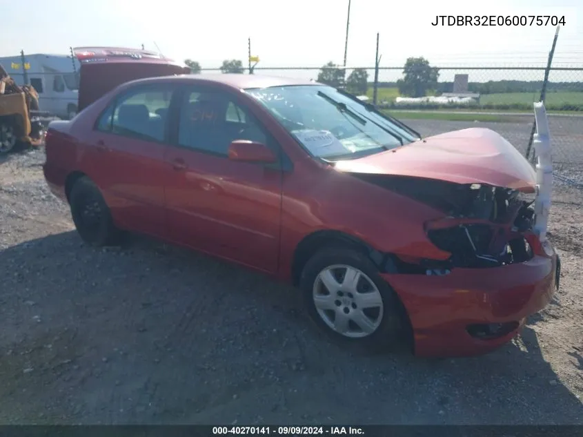 2006 Toyota Corolla Le VIN: JTDBR32E060075704 Lot: 40270141