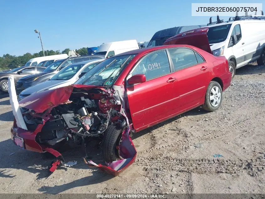 2006 Toyota Corolla Le VIN: JTDBR32E060075704 Lot: 40270141