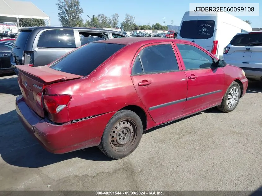 2006 Toyota Corolla Ce VIN: JTDBR32E560099108 Lot: 40291544