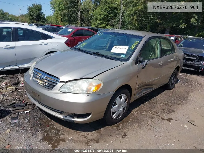 2006 Toyota Corolla Le VIN: 1NXBR32E76Z701964 Lot: 40291576