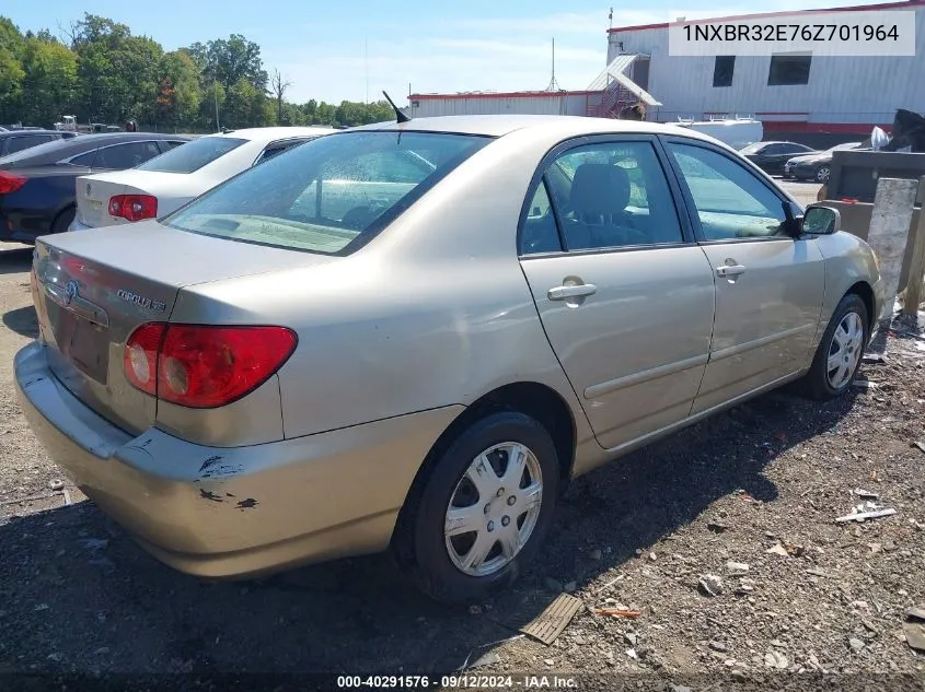 2006 Toyota Corolla Le VIN: 1NXBR32E76Z701964 Lot: 40291576