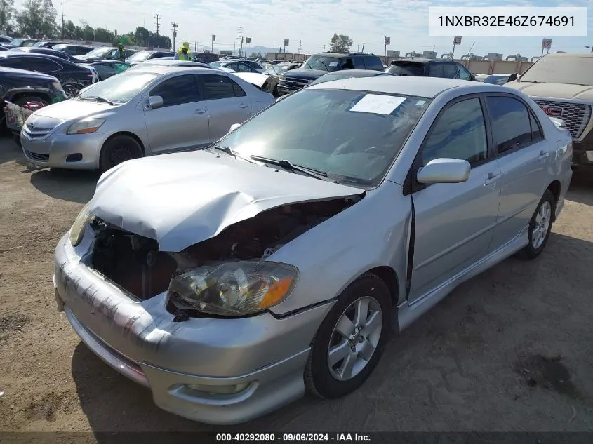 2006 Toyota Corolla S VIN: 1NXBR32E46Z674691 Lot: 40292080