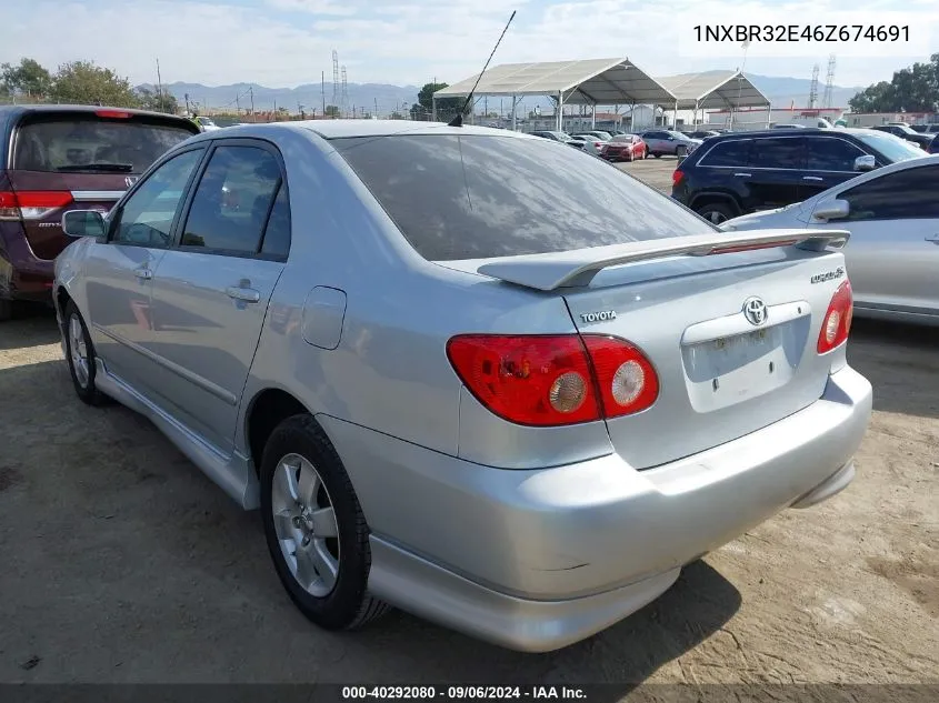 2006 Toyota Corolla S VIN: 1NXBR32E46Z674691 Lot: 40292080