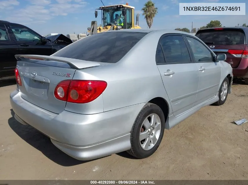 2006 Toyota Corolla S VIN: 1NXBR32E46Z674691 Lot: 40292080