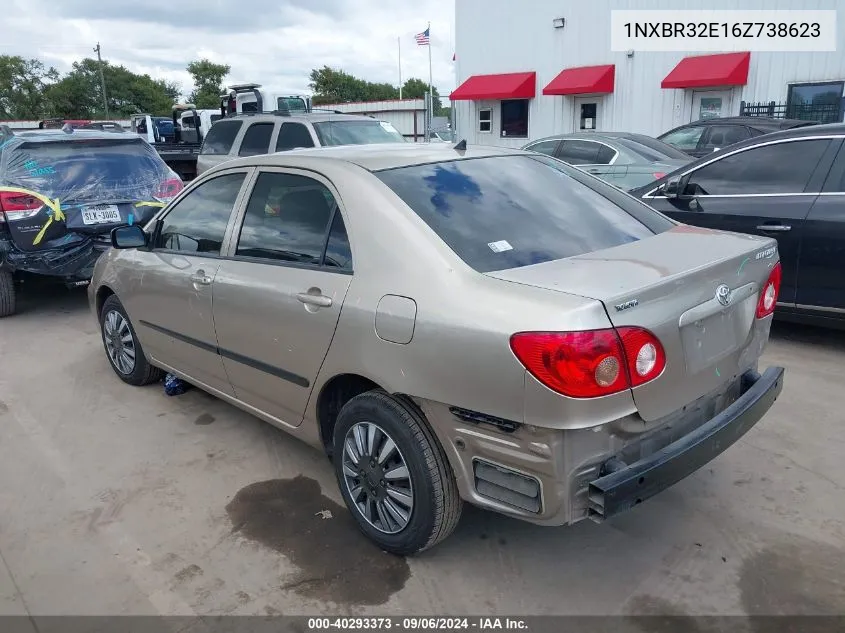 2006 Toyota Corolla Ce VIN: 1NXBR32E16Z738623 Lot: 40293373