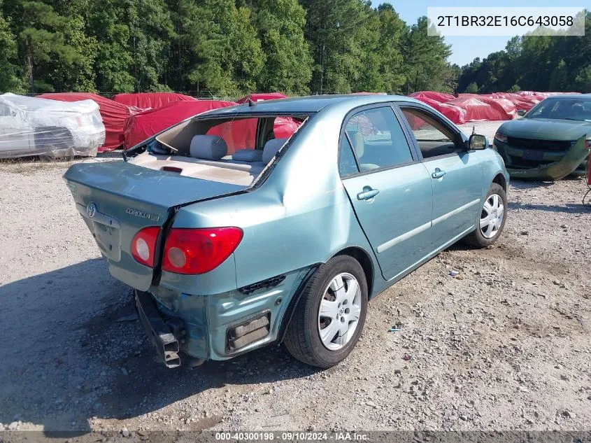 2T1BR32E16C643058 2006 Toyota Corolla Le