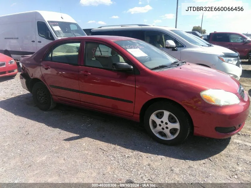 2006 Toyota Corolla Ce/Le VIN: JTDBR32E660066456 Lot: 40308306