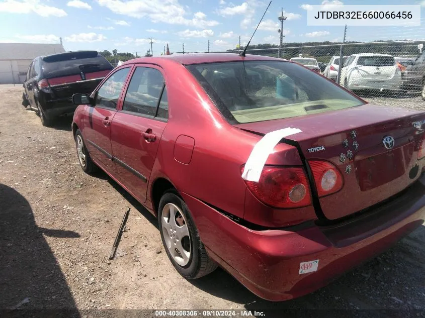 2006 Toyota Corolla Ce/Le VIN: JTDBR32E660066456 Lot: 40308306