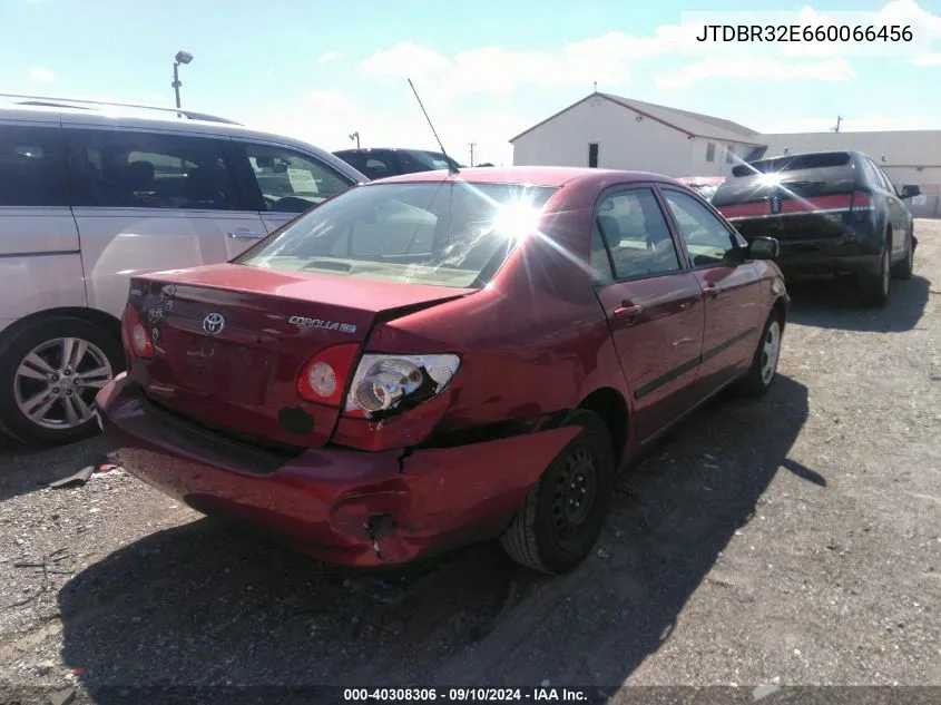 2006 Toyota Corolla Ce/Le VIN: JTDBR32E660066456 Lot: 40308306