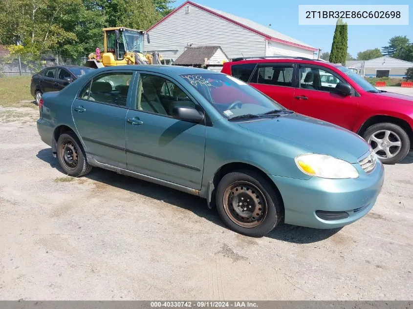 2006 Toyota Corolla Ce VIN: 2T1BR32E86C602698 Lot: 40330742