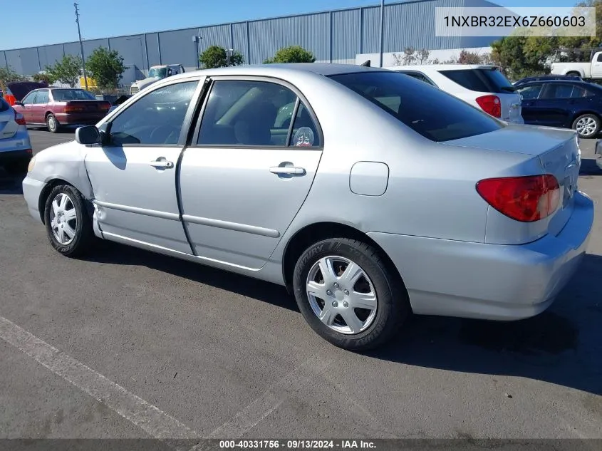 2006 Toyota Corolla Le VIN: 1NXBR32EX6Z660603 Lot: 40331756