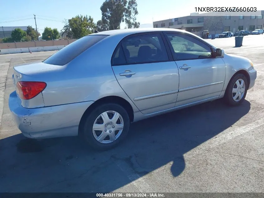 2006 Toyota Corolla Le VIN: 1NXBR32EX6Z660603 Lot: 40331756