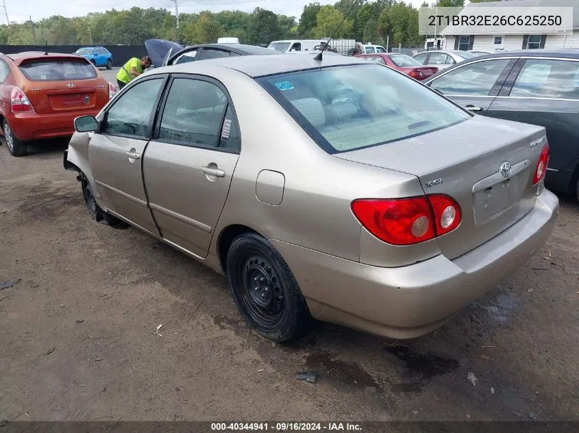 2006 Toyota Corolla Ce/Le/S VIN: 2T1BR32E26C625250 Lot: 40344941