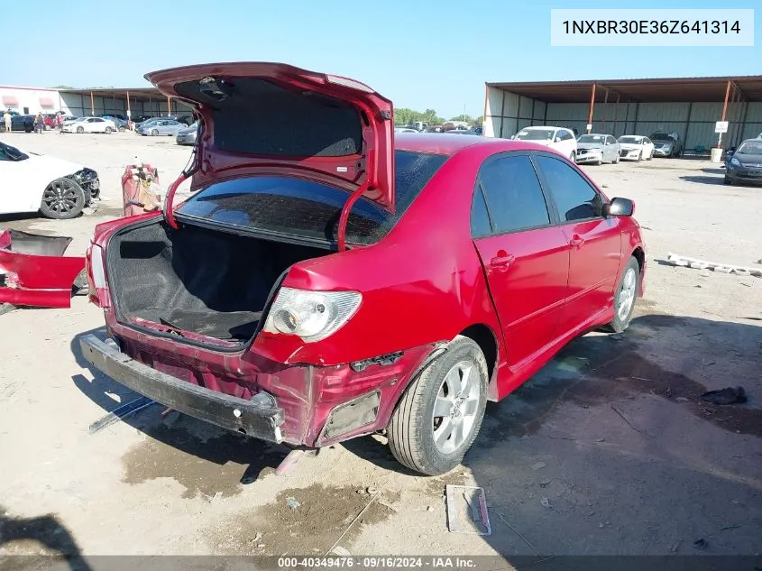 2006 Toyota Corolla Ce/Le/S VIN: 1NXBR30E36Z641314 Lot: 40349476