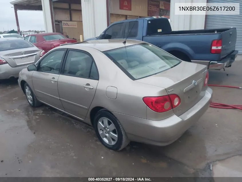 2006 Toyota Corolla Le VIN: 1NXBR30E06Z617200 Lot: 40352827