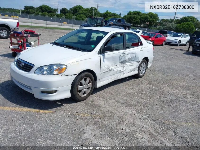 2006 Toyota Corolla Ce/Le/S VIN: 1NXBR32E16Z738380 Lot: 40353389