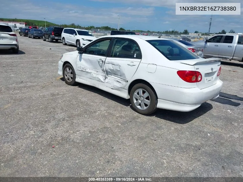 2006 Toyota Corolla Ce/Le/S VIN: 1NXBR32E16Z738380 Lot: 40353389