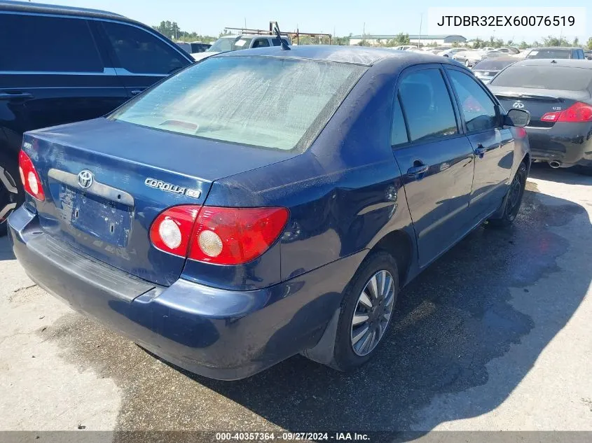 2006 Toyota Corolla Ce VIN: JTDBR32EX60076519 Lot: 40357364