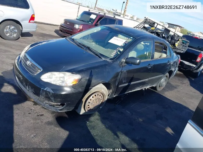 2006 Toyota Corolla Ce/Le/S VIN: 1NXBR32E26Z748691 Lot: 40383713