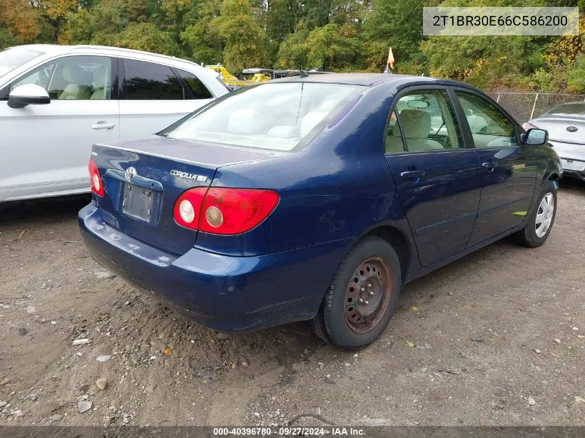 2006 Toyota Corolla Le VIN: 2T1BR30E66C586200 Lot: 40396780