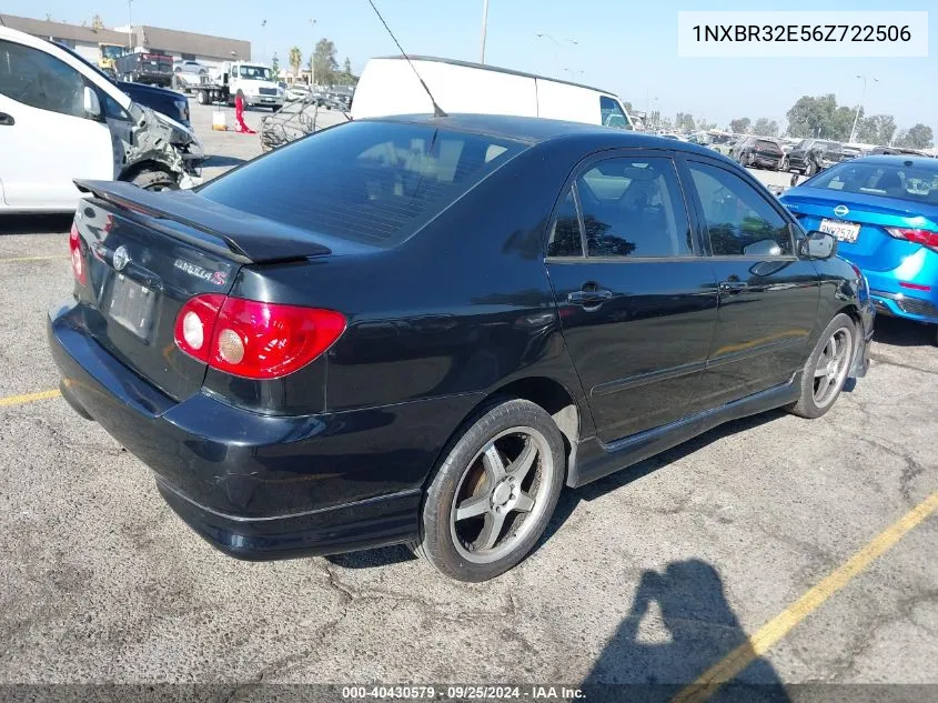 2006 Toyota Corolla S VIN: 1NXBR32E56Z722506 Lot: 40430579