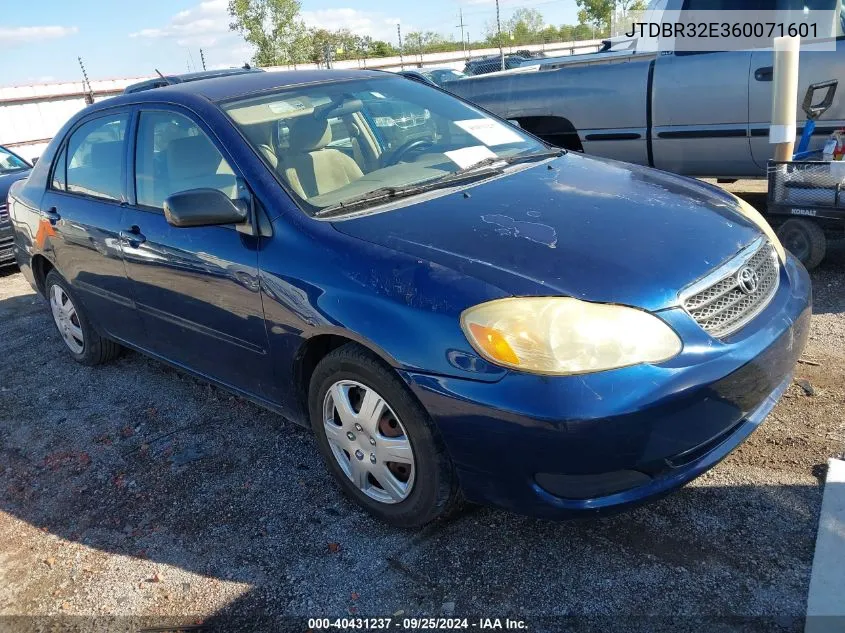 2006 Toyota Corolla Ce VIN: JTDBR32E360071601 Lot: 40431237