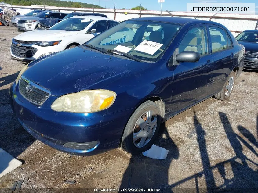 2006 Toyota Corolla Ce VIN: JTDBR32E360071601 Lot: 40431237