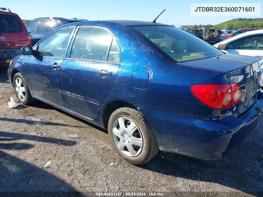 2006 Toyota Corolla Ce VIN: JTDBR32E360071601 Lot: 40431237