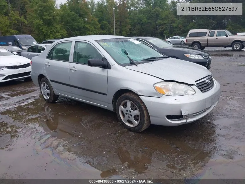 2006 Toyota Corolla Ce VIN: 2T1BR32E66C627597 Lot: 40438603