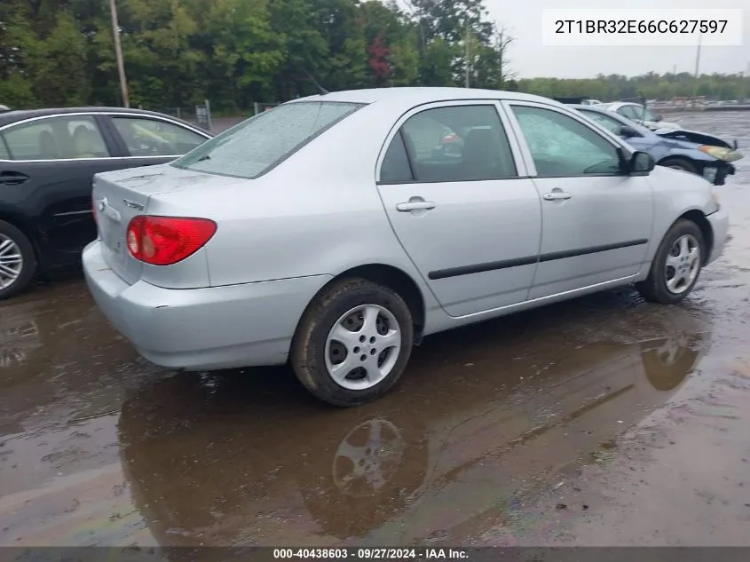 2006 Toyota Corolla Ce VIN: 2T1BR32E66C627597 Lot: 40438603