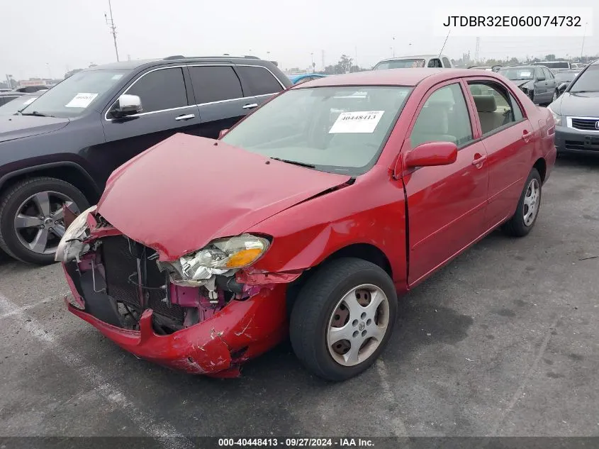 2006 Toyota Corolla Ce VIN: JTDBR32E060074732 Lot: 40448413