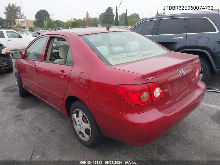 2006 Toyota Corolla Ce VIN: JTDBR32E060074732 Lot: 40448413