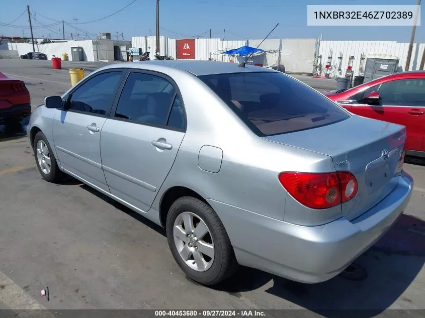 2006 Toyota Corolla Le VIN: 1NXBR32E46Z702389 Lot: 40453680